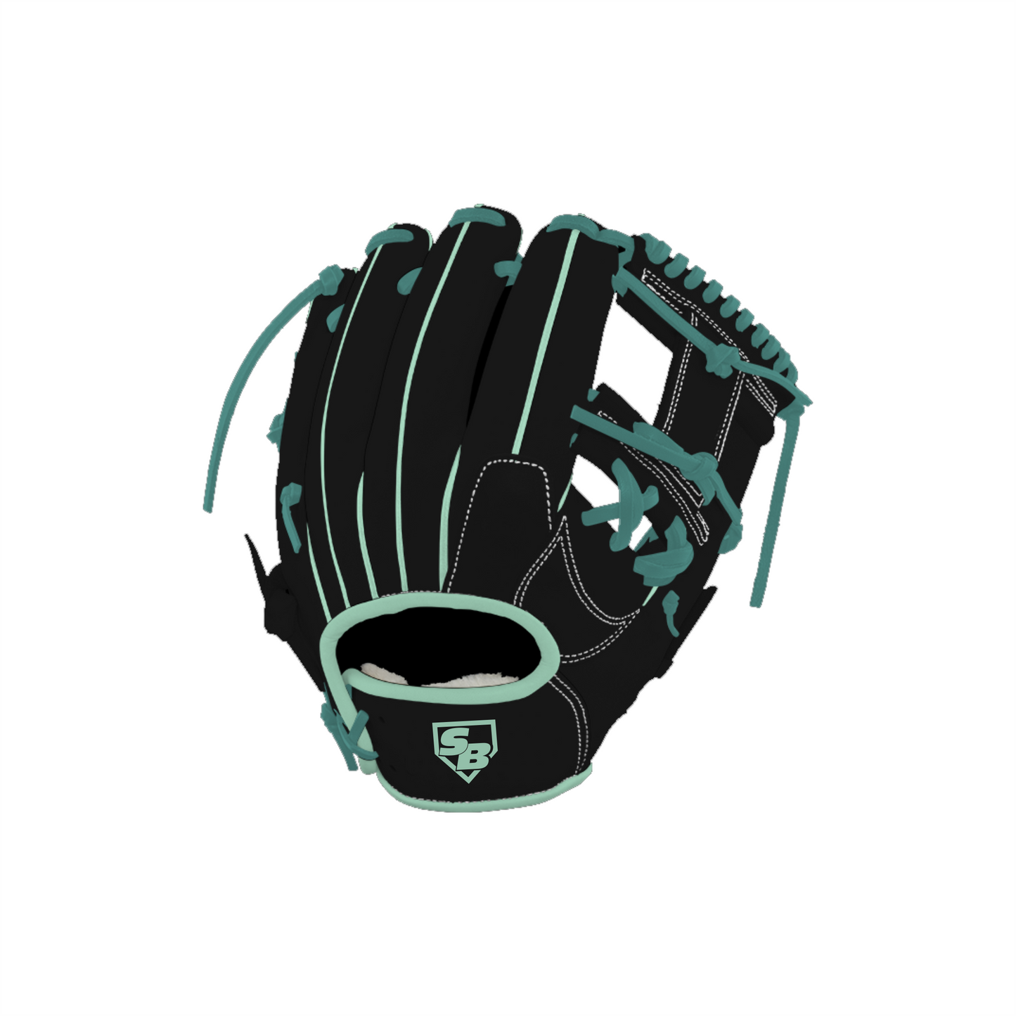 GUANTE SB INFIELD NEGRO CON VIVOS EN COLO MENTA