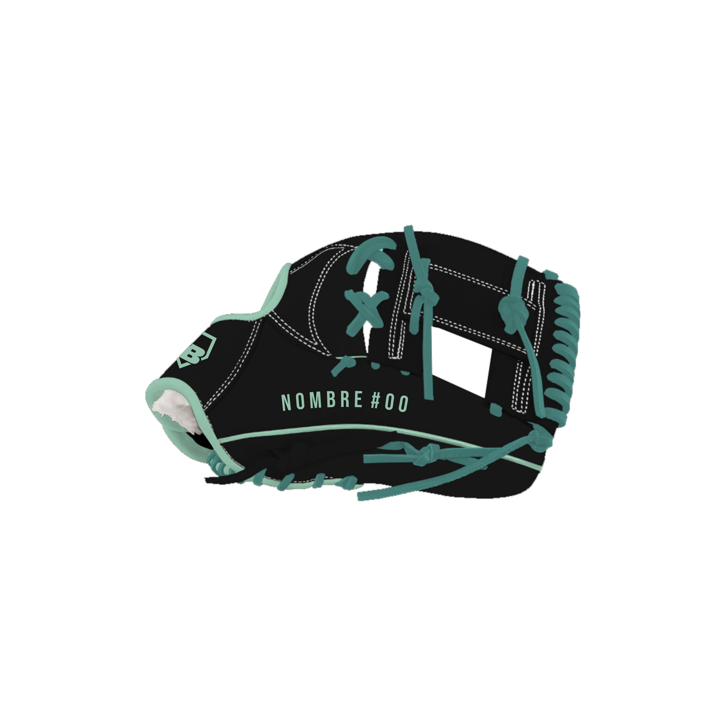 GUANTE SB INFIELD NEGRO CON VIVOS EN COLO MENTA